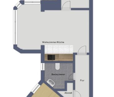 Interessante 2- Zimmerwohnung im Dachgeschoss. Mit Balkon, unweit v... - Foto 1