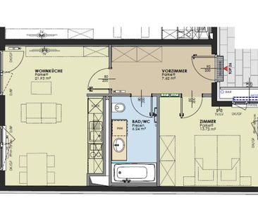 Schöne 2 Zimmer Wohnung mit Loggia in zentraler Lage - Photo 1