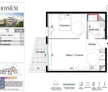 Appartement à louer 2 pièces 40.9m² - Photo 3
