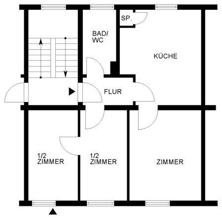 Zentrale Wohnung für die kleine Familie // 1.OG. rechts - Photo 5