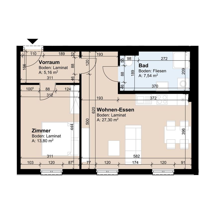 Geförderte Altbauwohnung im 4. Stock mit 2 Zimmern - Photo 1
