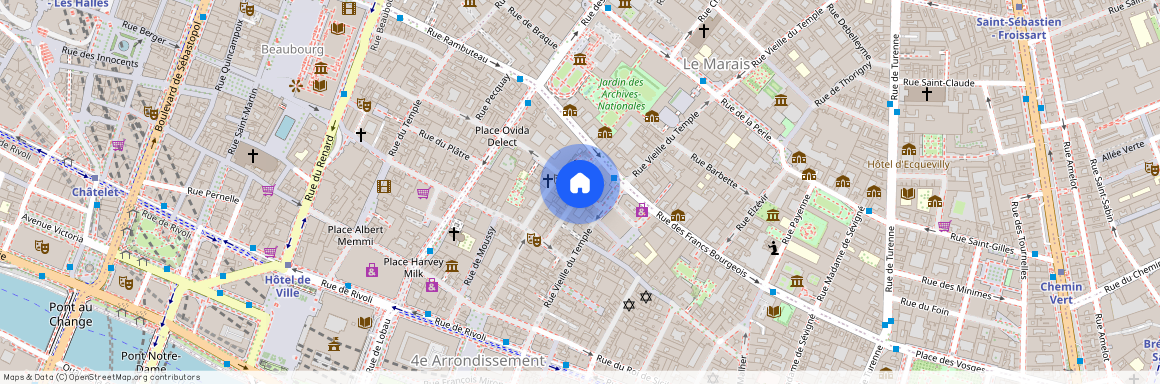 Rue des Guillemites et Rue des Blancs Manteaux 75004 Paris (4e arrondissement)