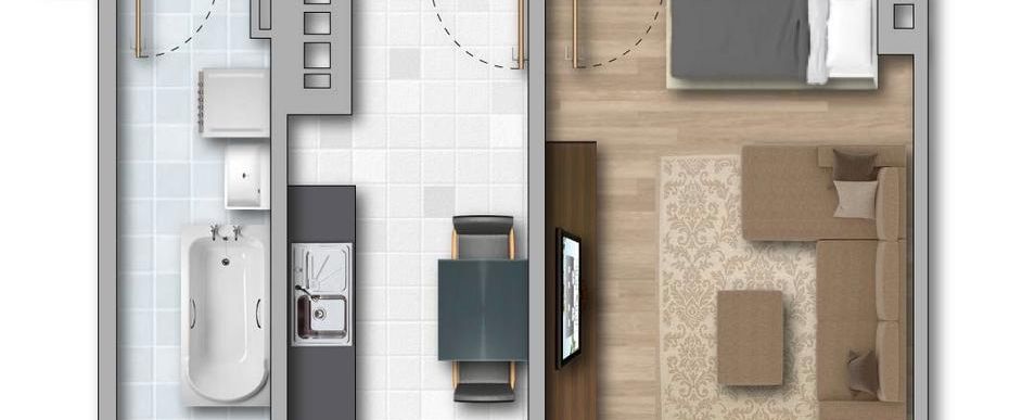 Tolle Singlewohnung mit Balkon und Einbauküche - Erstbezug nach Sanierung - 2. OG mitte - Photo 1