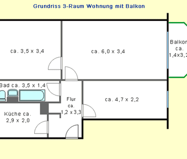 Einzug ab 01.06.2026 möglich. 3-Raumwohnung im 1.OG - Foto 5
