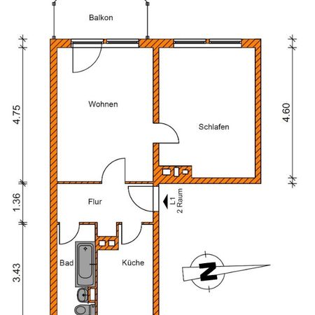 Attraktive 2-Raumwohnung sucht neuen Mieter in 2025 - Foto 3