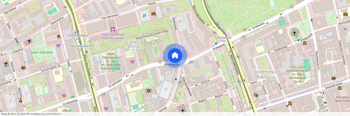 Grzybowska - Jana Pawła2, Śródmieście Północne, Śródmieście, Warszawa, mazowieckie