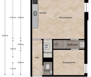 Appartement te huur: Heiligeweg 97-A 1561 DG Krommenie - Foto 2