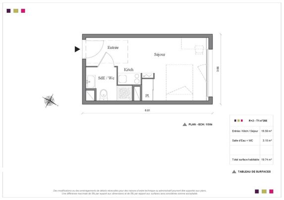 Location Appartement 1 pièce 19m² AUZEVILLE TOLOSANE 31320 - Photo 1