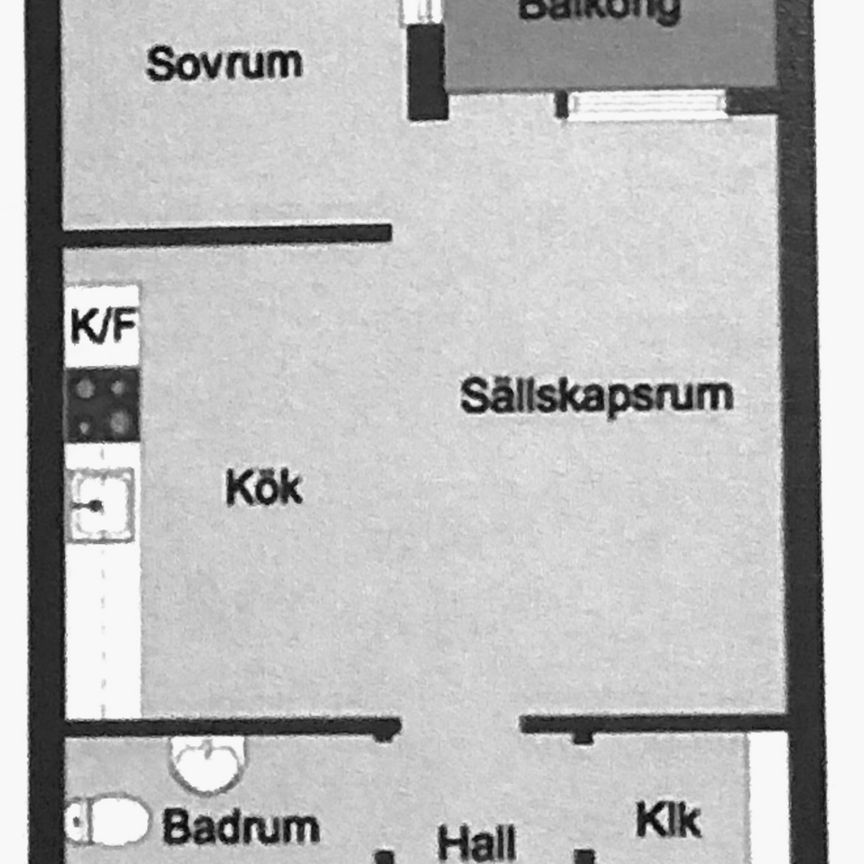 Ljus 2:a vid Karlaplan med balkong uthyres - Foto 1