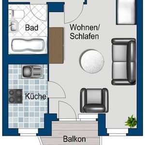 Sanierte 1-Zimmer-Wohnung - Photo 2