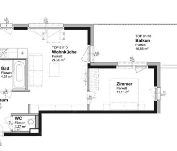 17m² Balkon! Neubauwohnung in der Koloniestraße! Baujahr 2021! - Photo 1
