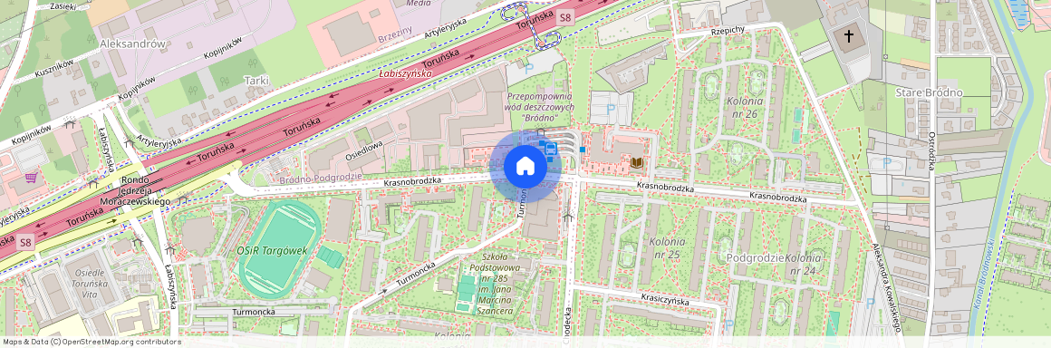 ul. Krasnobrodzka, Bródno-Podgrodzie, Targówek, Warszawa, mazowieckie