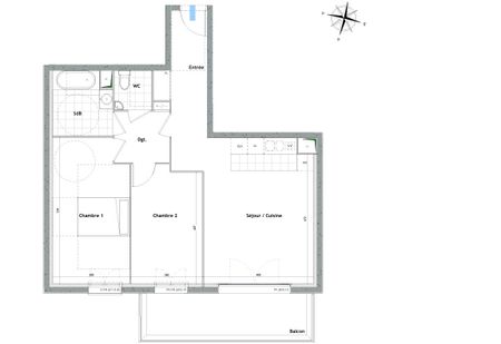 Location appartement 3 pièces, 65.35m², Chelles - Photo 5