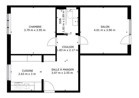 3 Zimmer, 58 m², 4. Stock - Photo 2