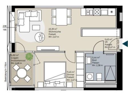 U1 U-Bahn-Station KAGRAN I Lichtdurchflutete Wohnung mit Loggia & Panoramablick I Rooftop POOL I Sauna I Fitnessraum - Photo 5