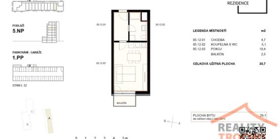 Pronájem nového bytu 1+kk – Rezidence Kristian - Fotografie 3