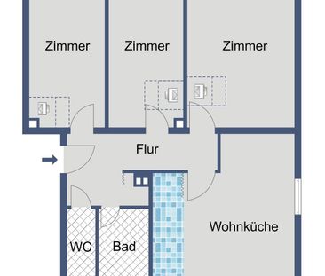 Gut geschnittene Wohnung in ruhigem Mehrfamilienhaus - Photo 3