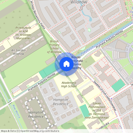 ul. Prymasa Augusta Hlonda, Błonia Wilanowskie, Wilanów, Warszawa, mazowieckie