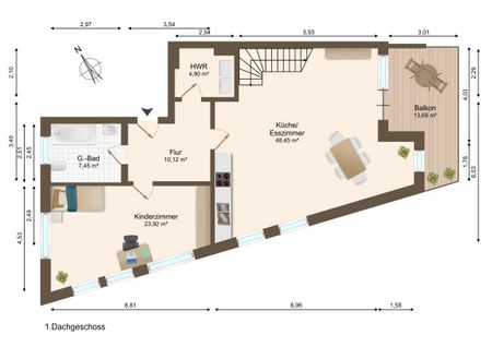 Erstbezug: Urbanes Wohnen im exklusiven Penthouse - Foto 5