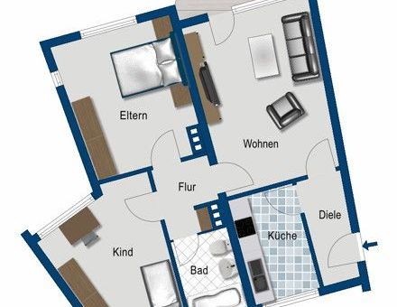 Günstige 3-Zimmer-Wohnung - Foto 1
