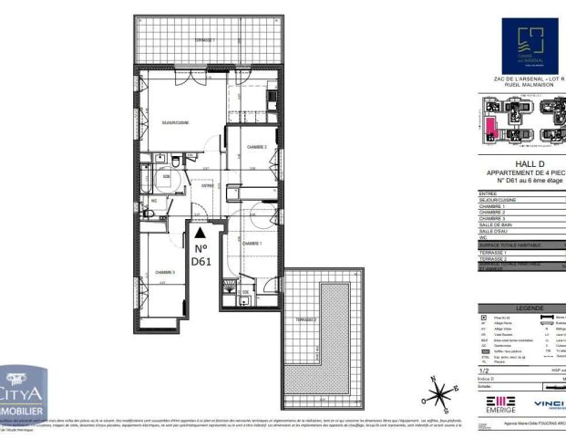 Appartement à louer 4 pièces 90.09m² - Photo 1