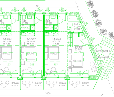 Neubau hochwertiges Top möbliertes Studio mit Klima, Parkplatz, Balkon - Photo 2