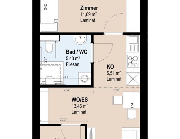 Betreutes Wohnen im Neubau - Moderne 40,28 m² Wohnung - Foto 1