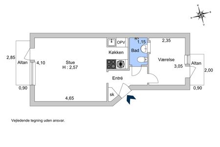 Fuldt møbleret lejlighed med to altaner - Photo 5