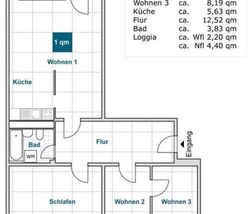 Aus einer 3 wird eine 4 Zimmer Wohnung! - Foto 1