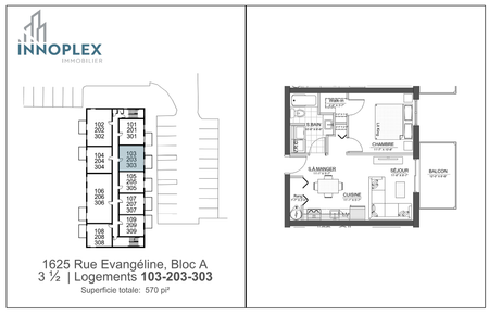 3½ — 203 – 1625 Evangéline - Photo 5