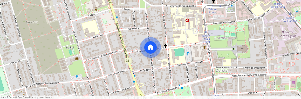 ul. Bolesława Wallek-Walewskiego, Śródmieście, Zabrze, śląskie