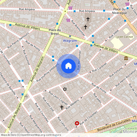 Rue de Chazelles, entre Rue de Courcelles et Rue de PRony 75017 Paris (17e arrondissement)