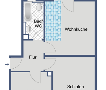 2-Zimmer-Wohnung mit Balkon! - Foto 3