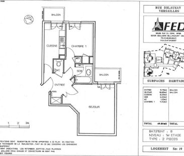 location Appartement T2 DE 49.8m² À VERSAILLES - Photo 3