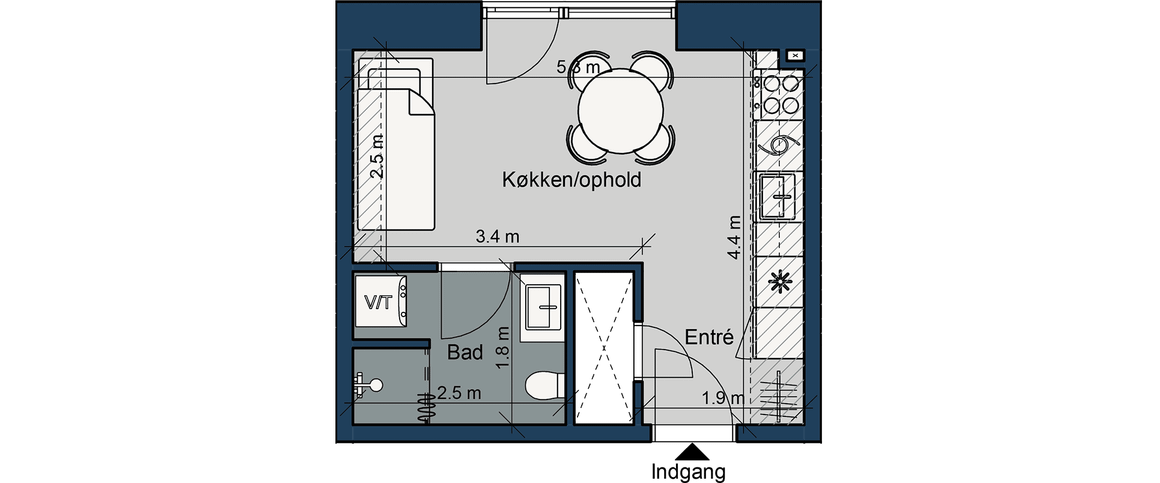 Østre Havnepark 23, 1. mf. - Foto 1