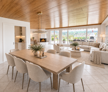 Renoviertes Einfamilienhaus mit Grünblick, Doppelgarage, Cheminée u... - Foto 2