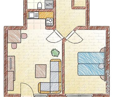 Helle Wohnung mit Balkon für 1-2 Personen in Witten-Herbede - Photo 5