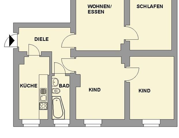 Neu sanierte 4-Raum-Wohnung in zentraler Lage - Photo 1