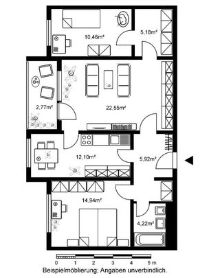 Tolle geförderte (Frankfurter Programm) 3-ZKB-Wohnung für 3 Personen!!! in Ffm.-Hausen - Foto 1