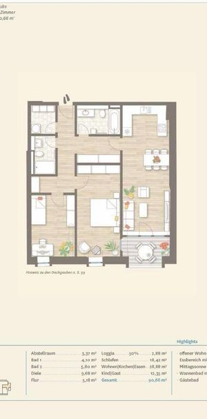 Wohnen im Kloster Karree I 3-Zimmer-Suite mit Loggia I EBK - Photo 2