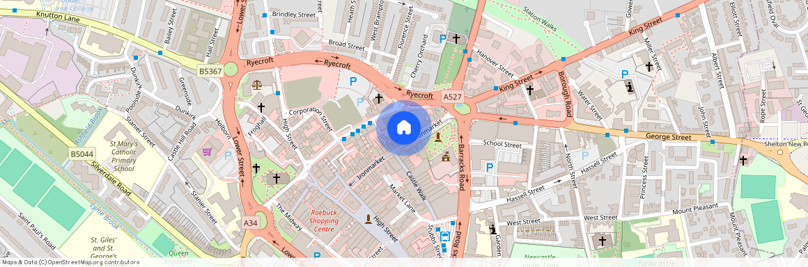 Queens Garden, 30 The Ironmarket, Newcastle Under Lyme, Staffordshire, ST5