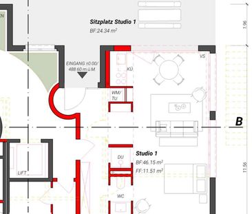 1.5 Zimmer, 46 m² - Photo 5