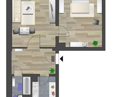 NEU sanierte 2-Raum-Wohnung und alle Räume mit Fenster - Foto 4