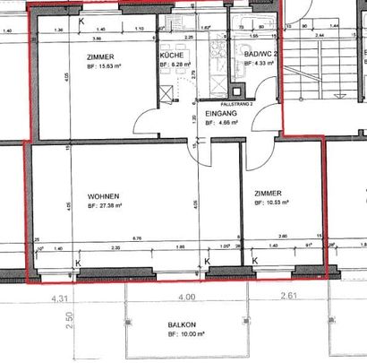 3.5 Zimmer, 68 m², 2. Stock - Photo 1