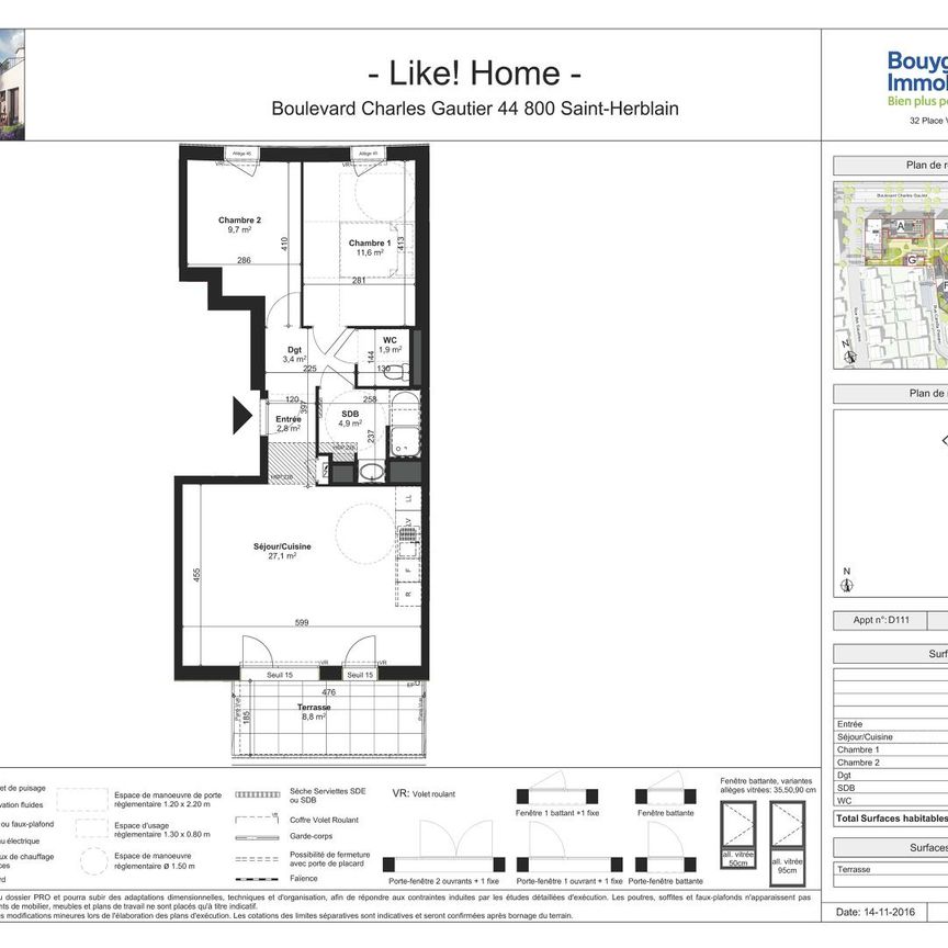 location Appartement T3 DE 61.4m² À ST HERBLAIN - Photo 1