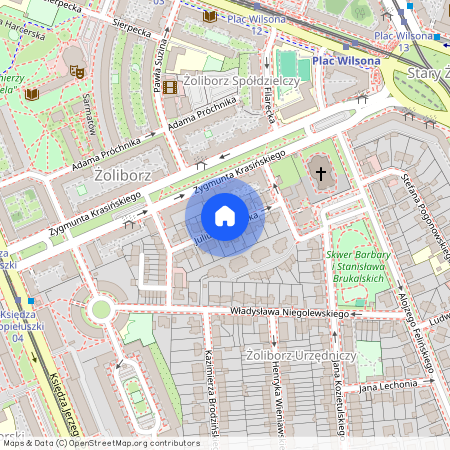 ul. Juliusza Kossaka, Stary Żoliborz, Żoliborz, Warszawa, mazowieckie