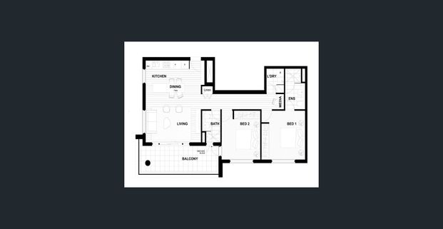 Partially furnished Luxury Apartment with air con, Floorboards - Photo 1