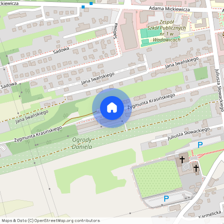 ul. Krasińskiego, Wadowice, Wadowice, wadowicki, małopolskie