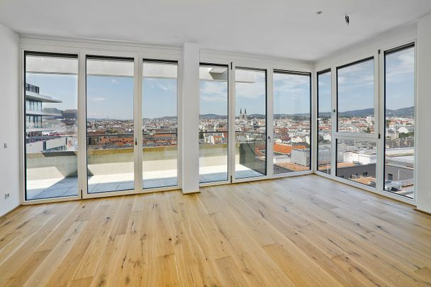 Neubauprojekt JOSEPH/Turm: Hochwertige 4-Zimmer-Wohnung mit Außenfläche und toller Aussicht- in 1090 Wien zu mieten - Foto 1