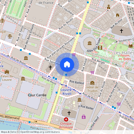 Rue Saint Honoré et Rue du Louvre 75001 Paris (1er arrondissement)